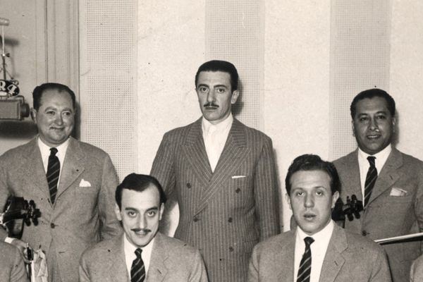 Rodolfo Biagi and the orchestra