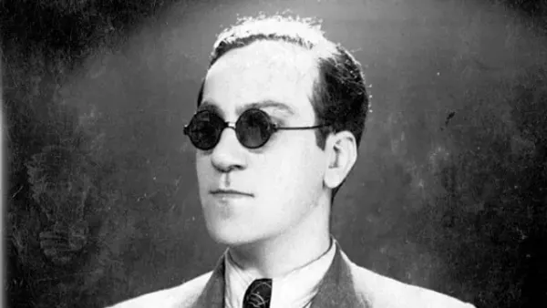 Tango orchestra leader Carlos Di Sarli in black and white photo