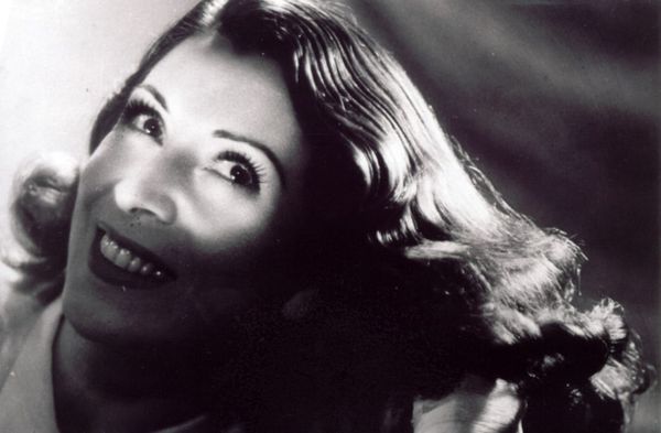 Black and white photographs of singer Nelly Omar