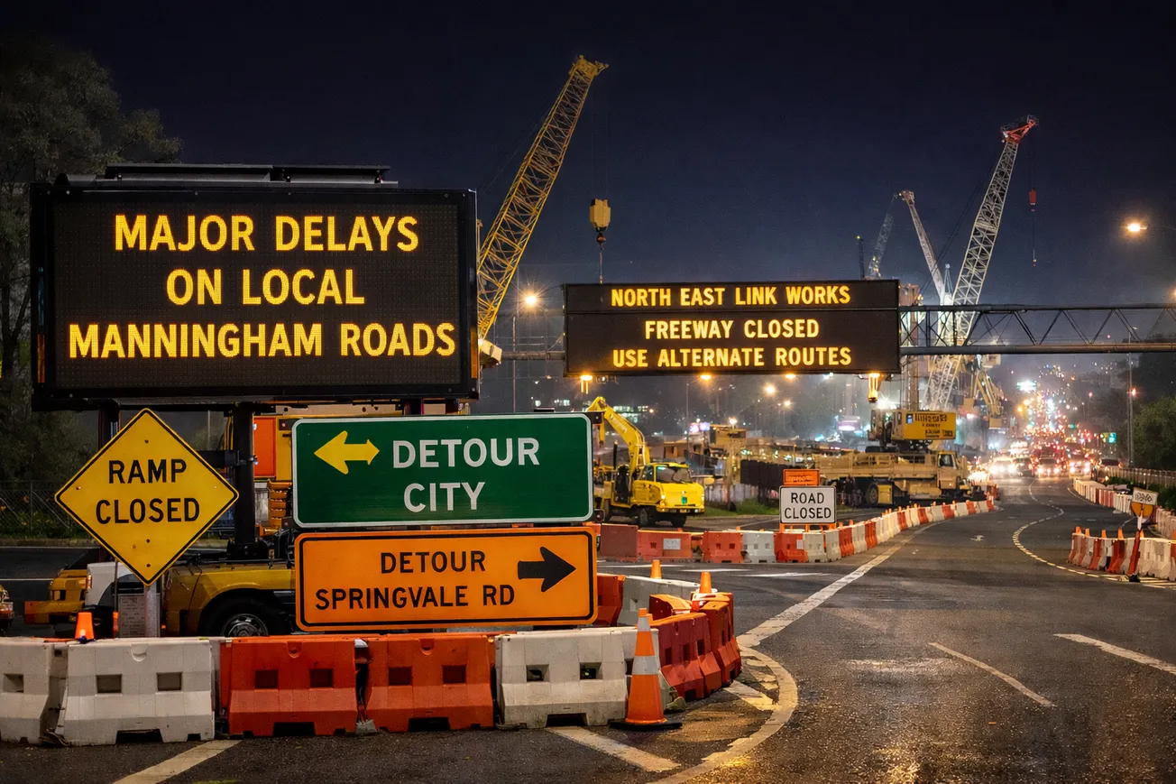 Major disruptions in Manningham over April