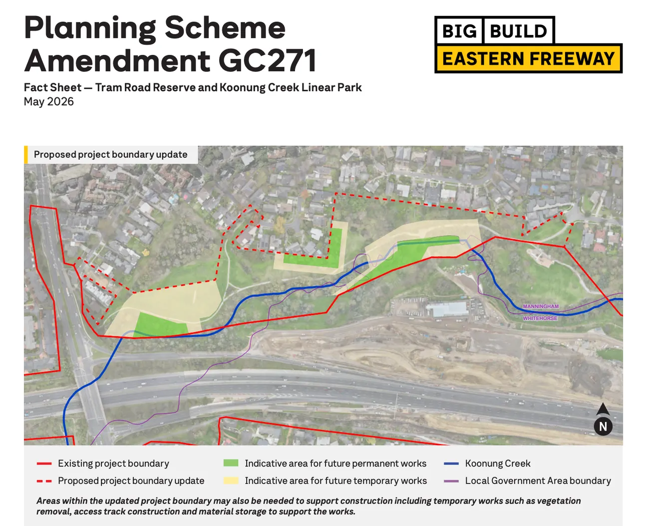 North East Link expansion proposal raises questions over Koonung Creek parkland