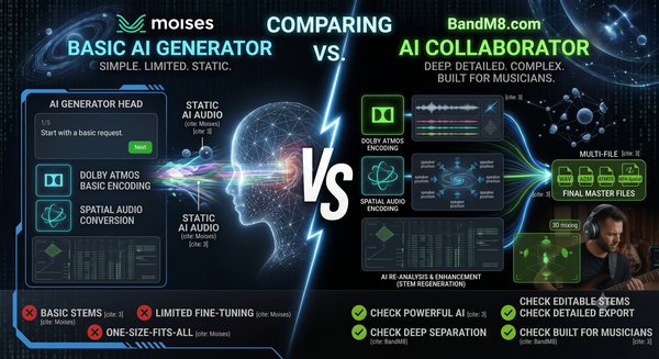 BandM8 vs. Moises AI Studio: Choosing the Right Tool for Stem Generation