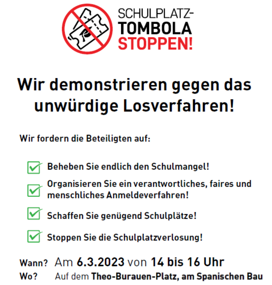 Die Abgelehnten (#11): Unsere Demo am 6.3. Fake-Wünsche, ein Brief und wieder EXKLUSIV: die Platzlage