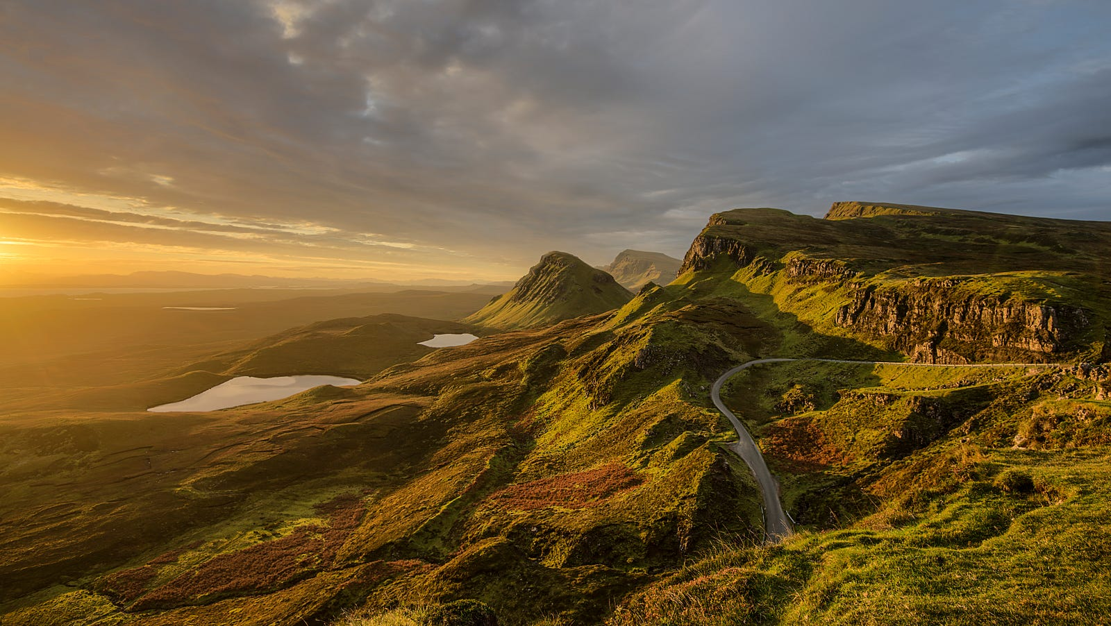 A rugged landscape at dusk.