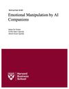 Emotional Manipulation by AI Companions