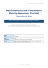 Data Governance and AI Governance Maturity Assessment Checklist (Financial Services)