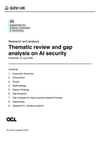 Thematic Review and Gap Analysis on AI Security