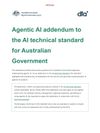 Cover of Agentic AI addendum to the AI technical standard for Australian Government