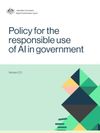 Cover of Policy for the responsible use of AI in government
