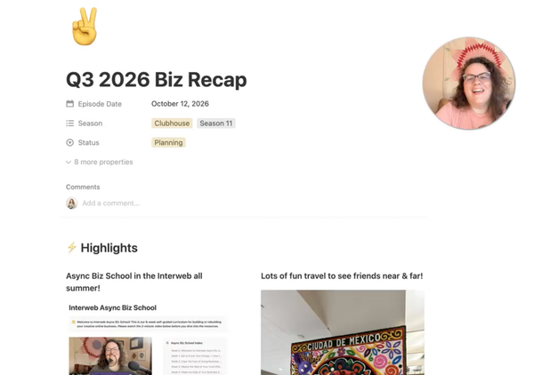 ✌️ Q3 Biz Recap Time!