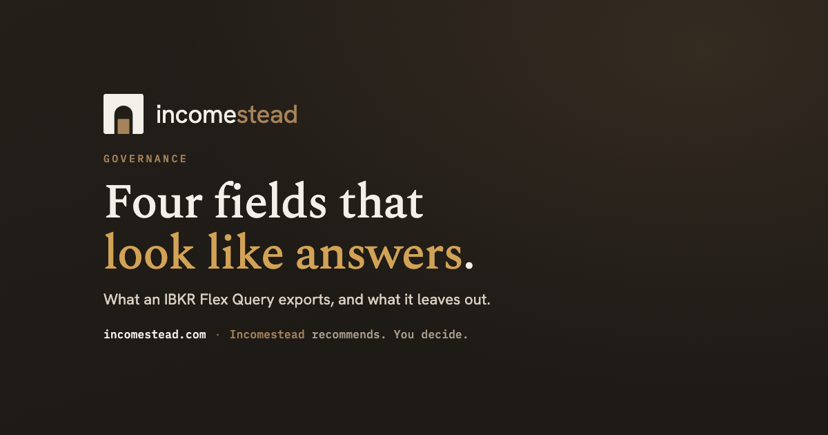 What an Interactive Brokers Flex Query exports, and what it leaves out