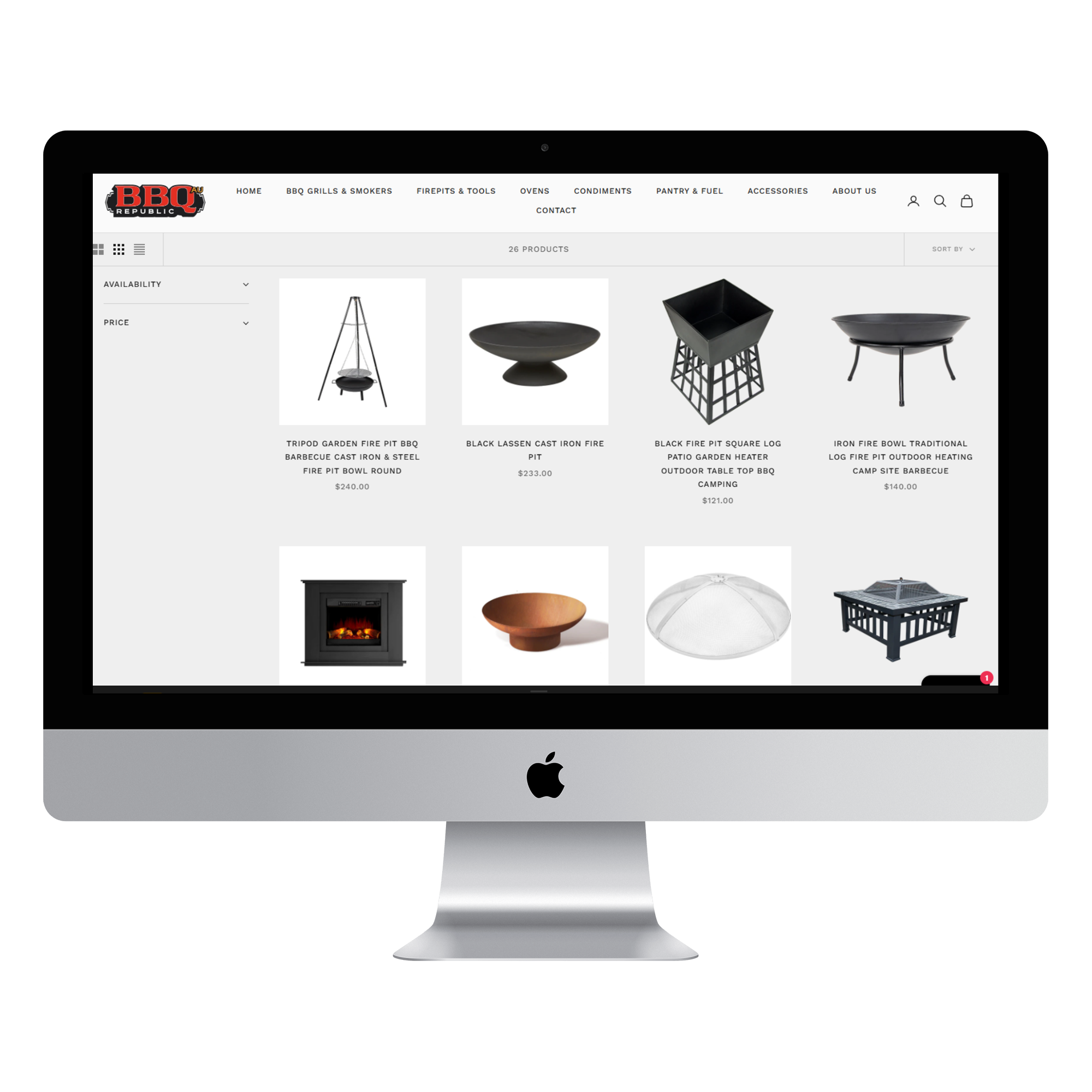 store showcase in a laptop