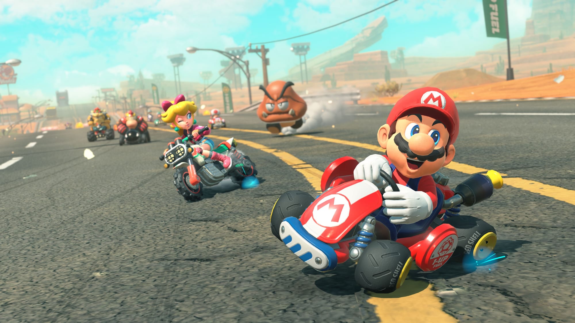 A screen shot form Mario Kart World