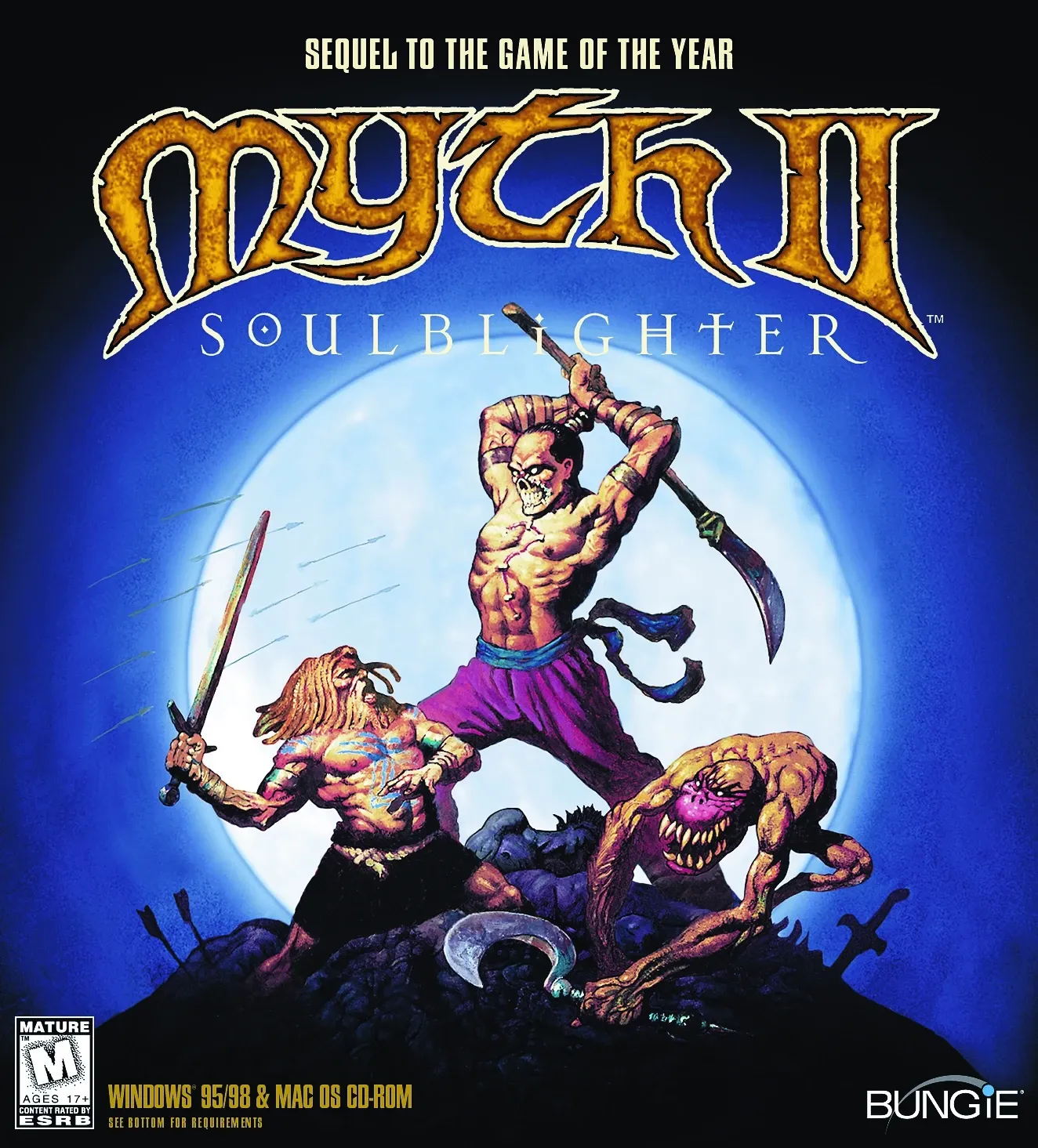 The box art for the video game Myth II: Soulblighter