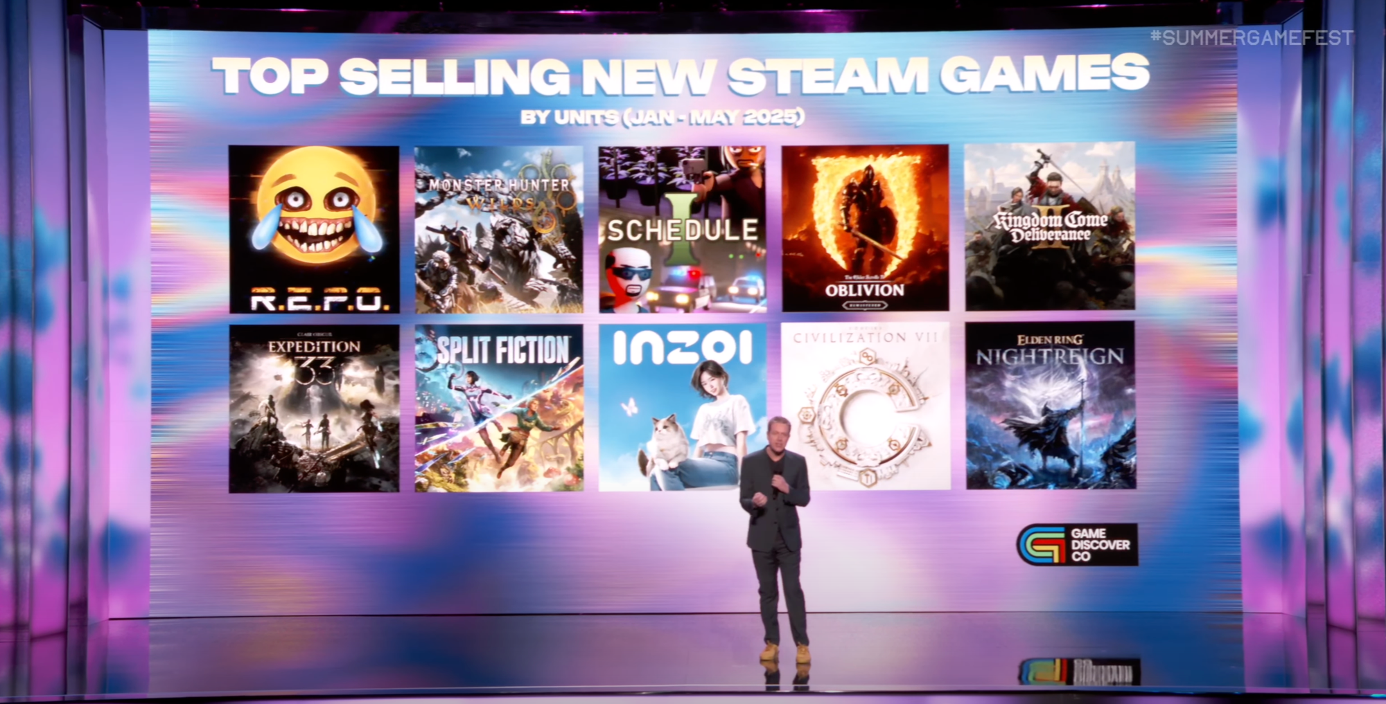 A photo of Geoff Keighley hosting Summer Game Fest