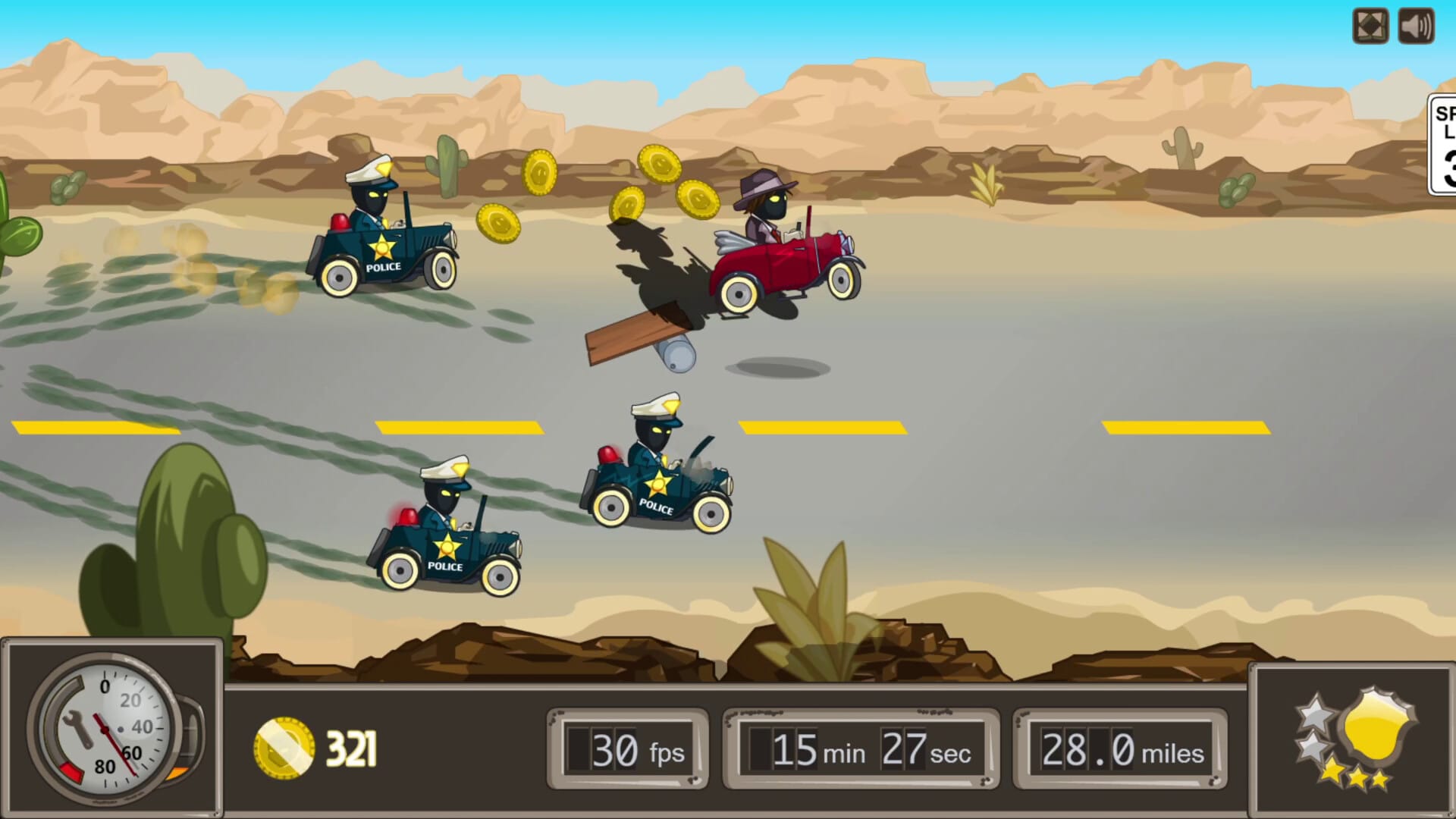 A screen shot from the video game Soul Driver