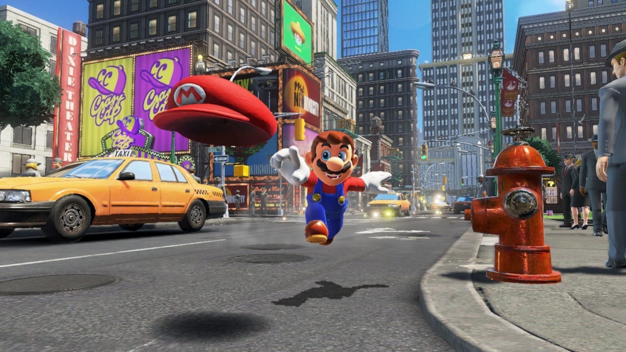 A screen shot from Super Mario Odyssey
