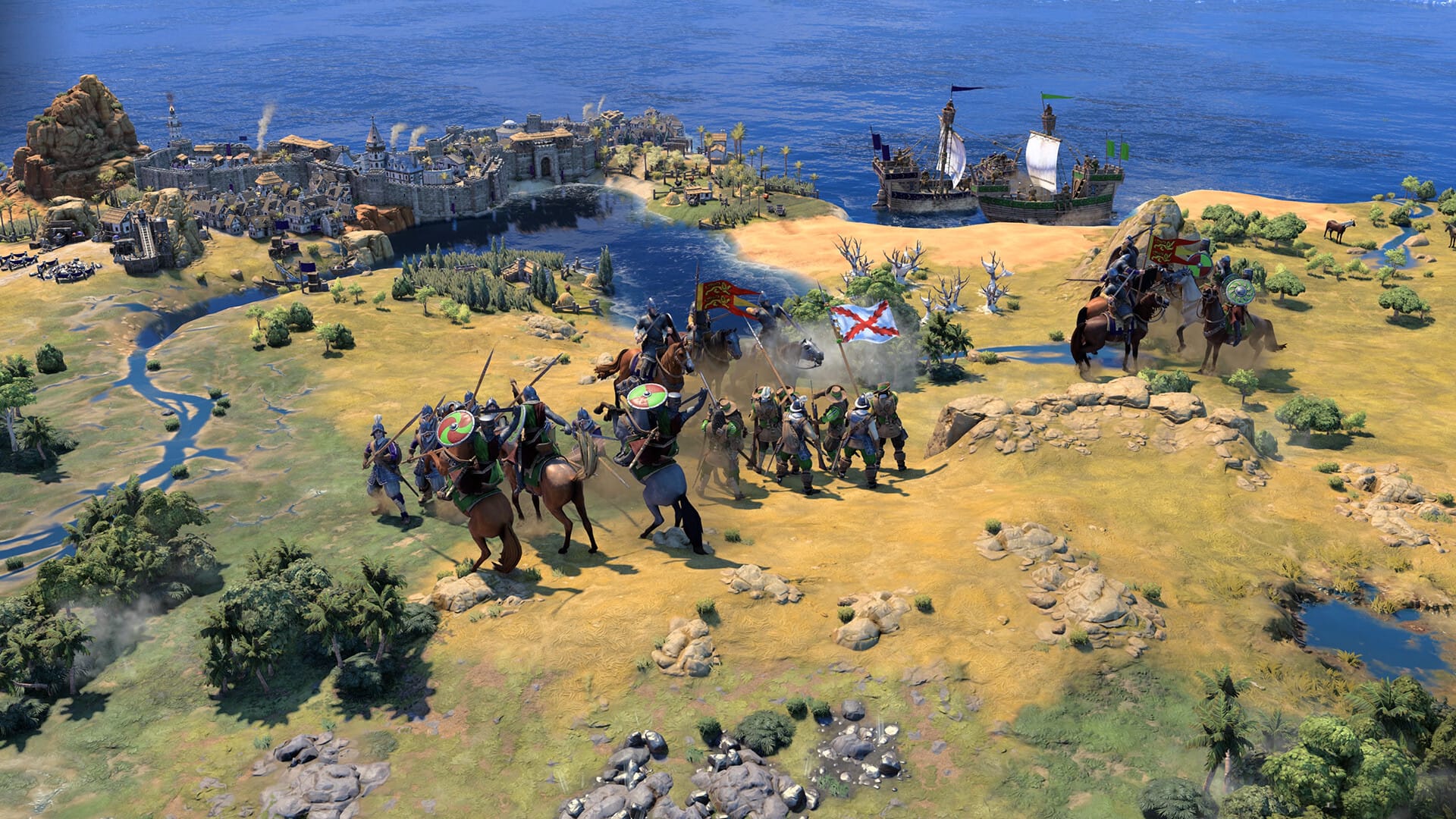 A screen shot from the video game Civilization VII