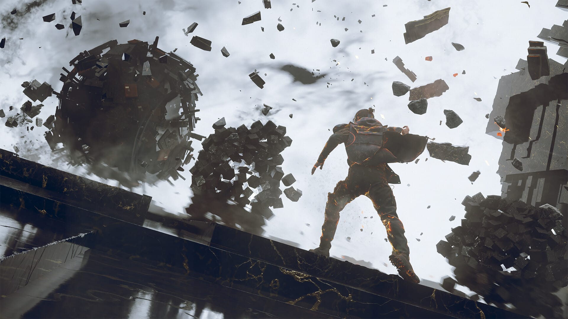 A screen shot from the video game Control Resonant