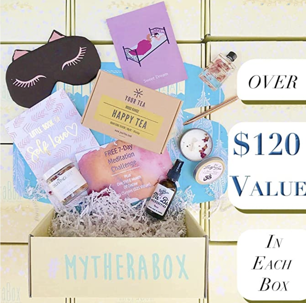 Image of subscription box of self care products