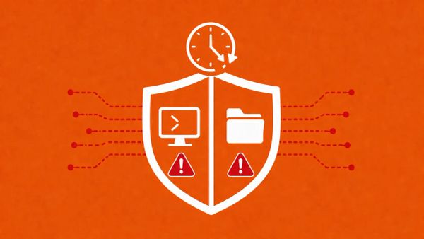 Split security shield with warning icons and ticking clock, representing actively exploited vulnerabilities added to CISA KEV catalog and urgent patching deadline.