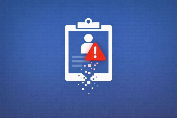 Minimalist vector art of a medical clipboard with a red caution symbol, representing the Iowa Medicaid data breach.