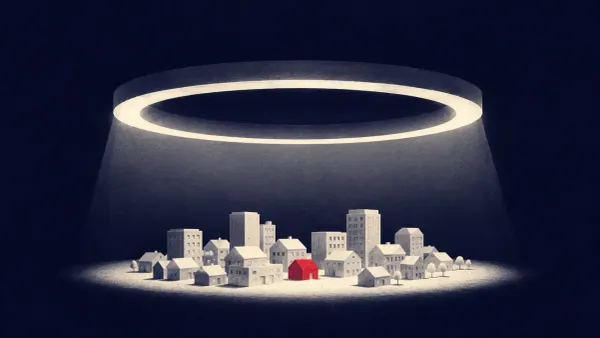 Line-art of one ring-shaped AI shield over a security operations desk with a single red alert dot, illustrating Corma's one-layer defensive-AI pitch.