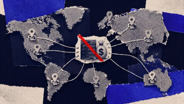 INTERPOL Operation Jackal IV: money-flow diagram of a West African crime-as-a-service network supplying domains and laundering.