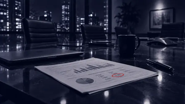 Clay-style illustration of a ransom note on a desk beside a revenue chart and an insurance file, with one flat red dot marking the demand figure.