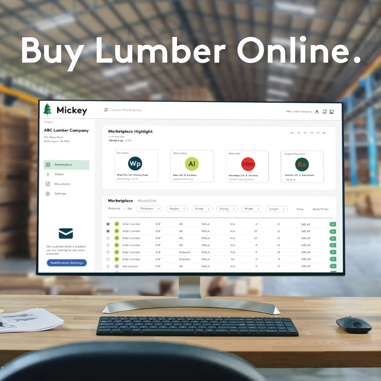 Automated Hardwood Marketplace Launches