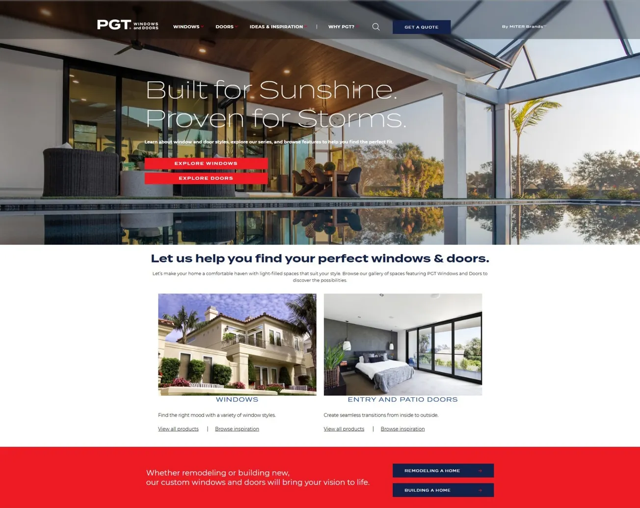 NEW BRAND IDENTITY FOR PGT WINDOWS & DOORS