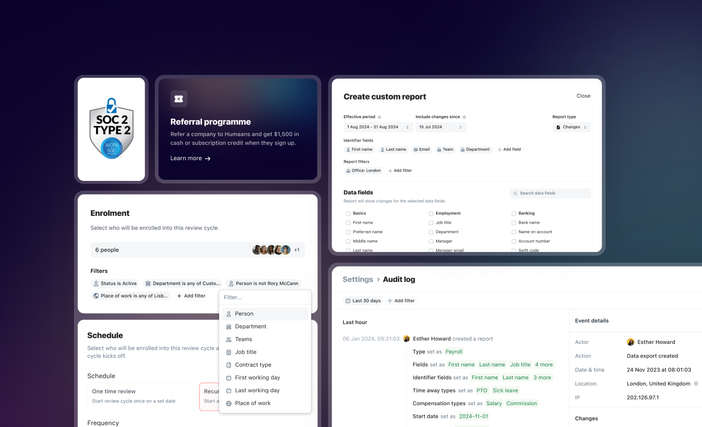 Product Update: Report Filtering, Performance improvements, Security Logs & SOC2 Type 2