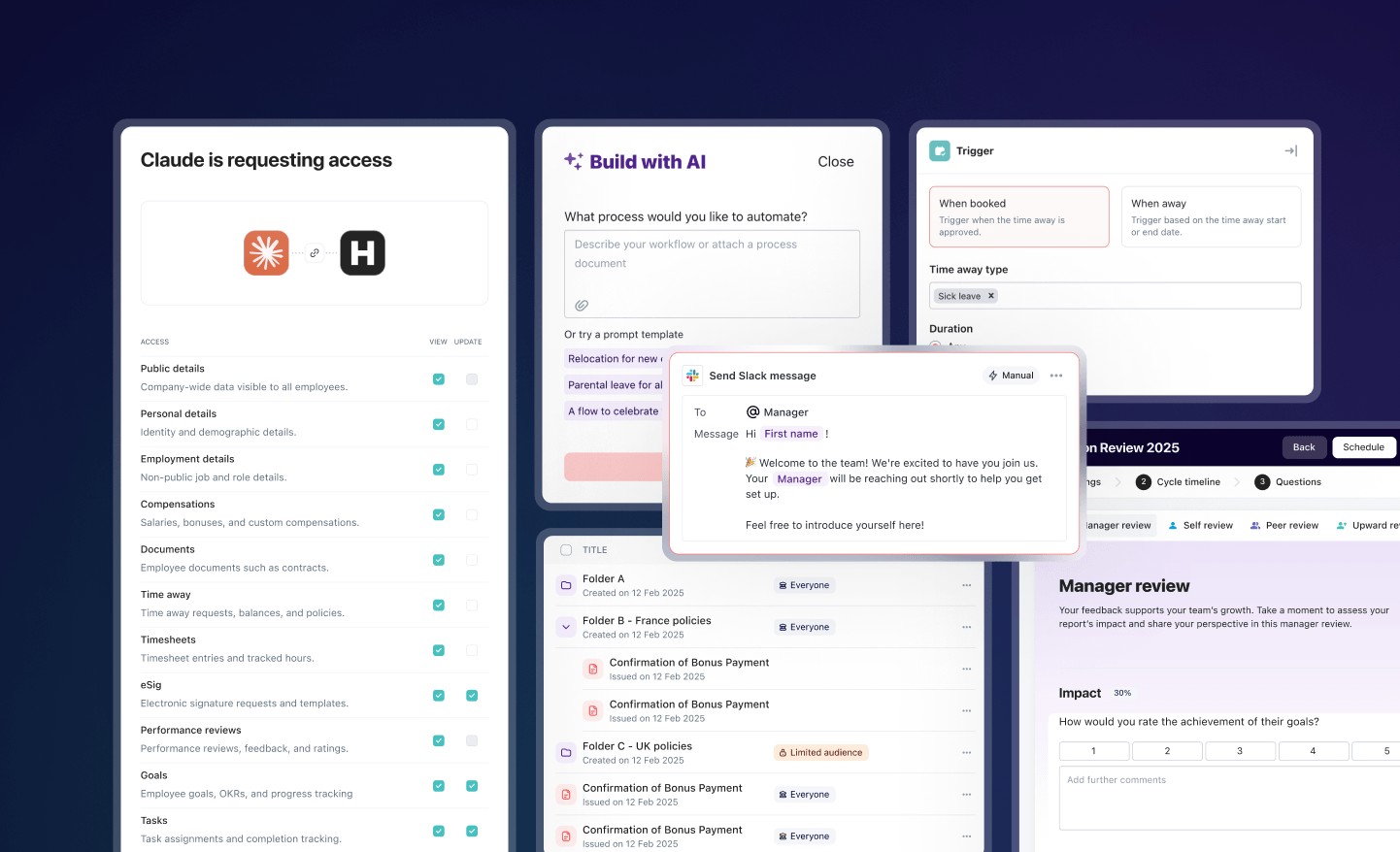 Image showing Humaans MCP snippet, AI Workflow snippet, Document centre snippet