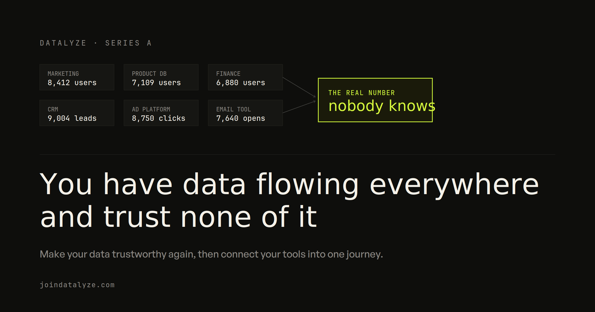 You have data flowing everywhere and trust none of it
