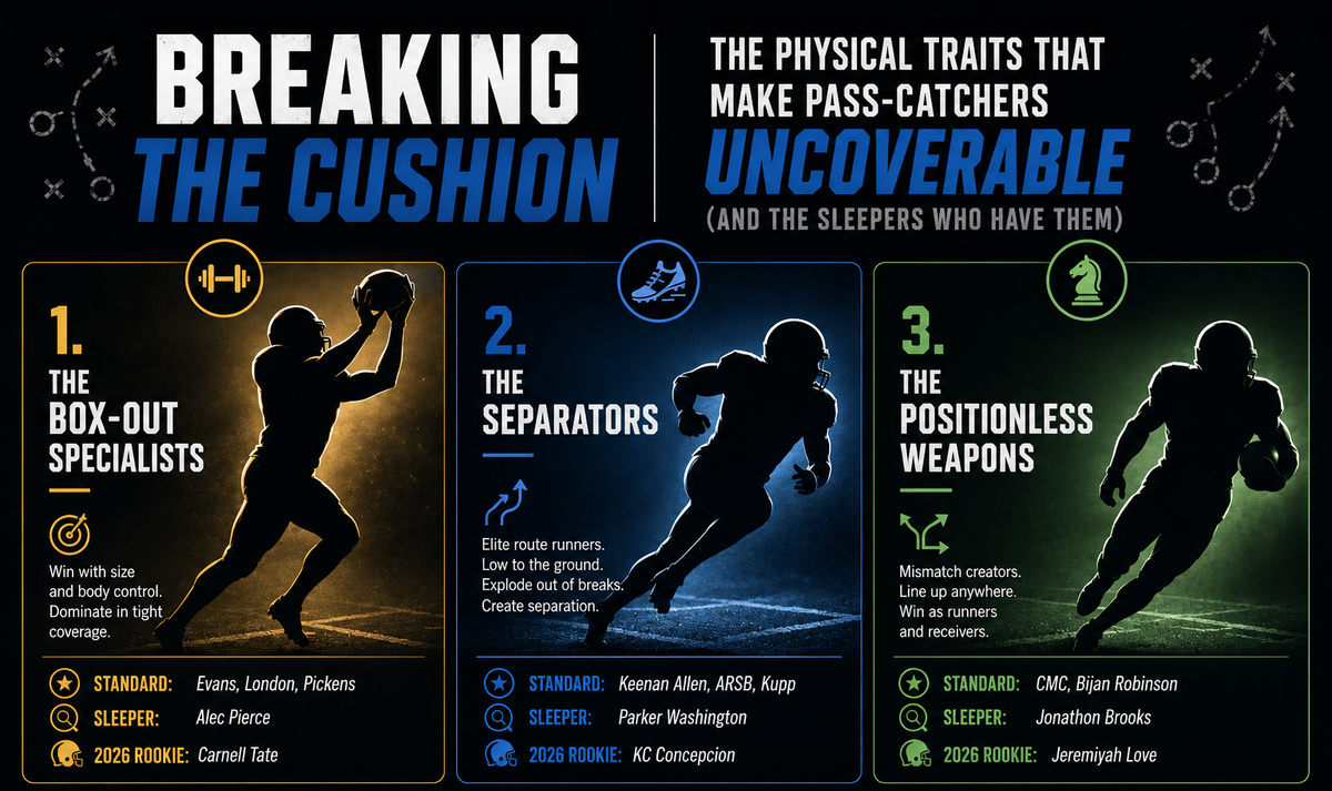 Breaking the Cushion: The Physical Traits That Make Pass-Catchers Hard To Cover (And the Sleepers Who Have Them)