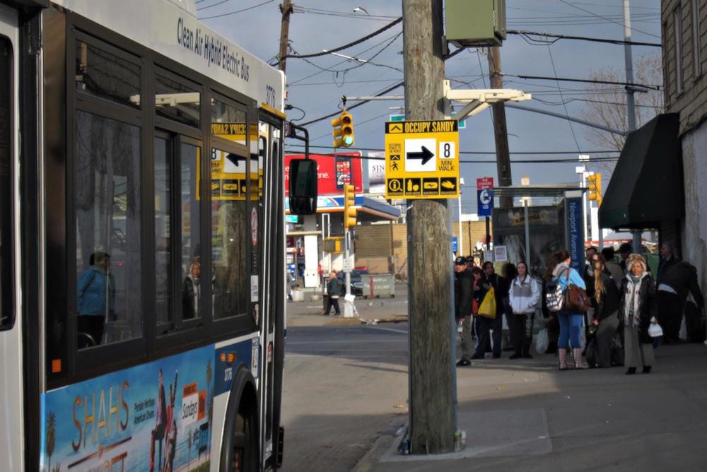 Crisis wayfinding signage deployed across the Rockaways after Hurricane Sandy (photo by Lucky Tran)