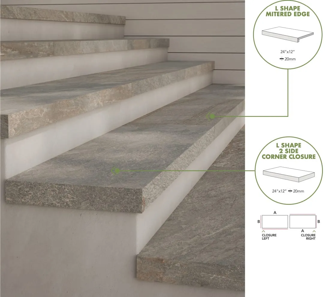 Mitered-Edge Porcelain Decking