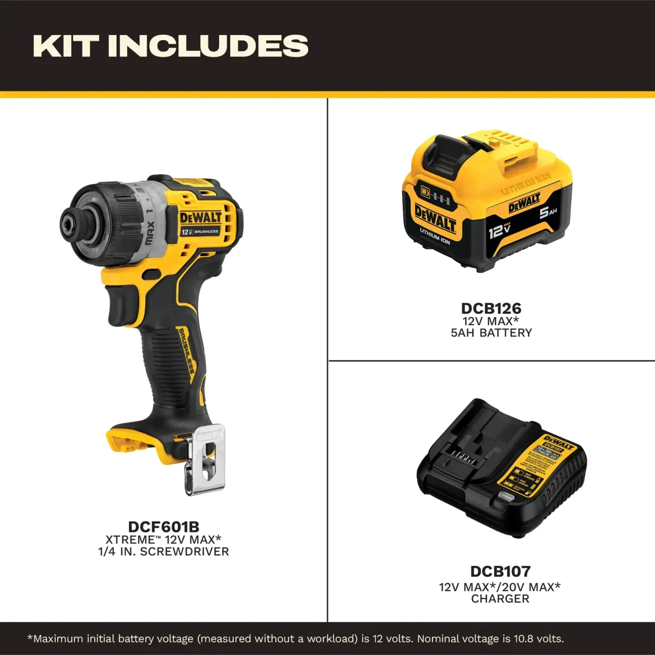 DeWalt Xtreme 12V Max Brushless 1/4” Screwdriver