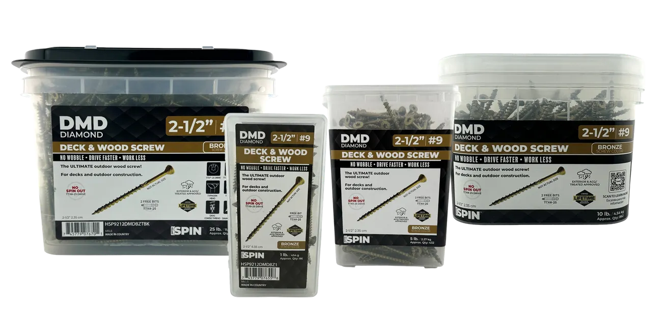 Diamond Deck & Wood Screws By Woodgrain