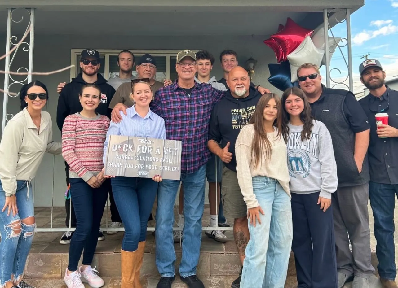 Deome2 Builders Constructs Dream Deck for Vietnam Vet