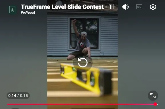 ProWood TrueFrame Level Slide Contest
