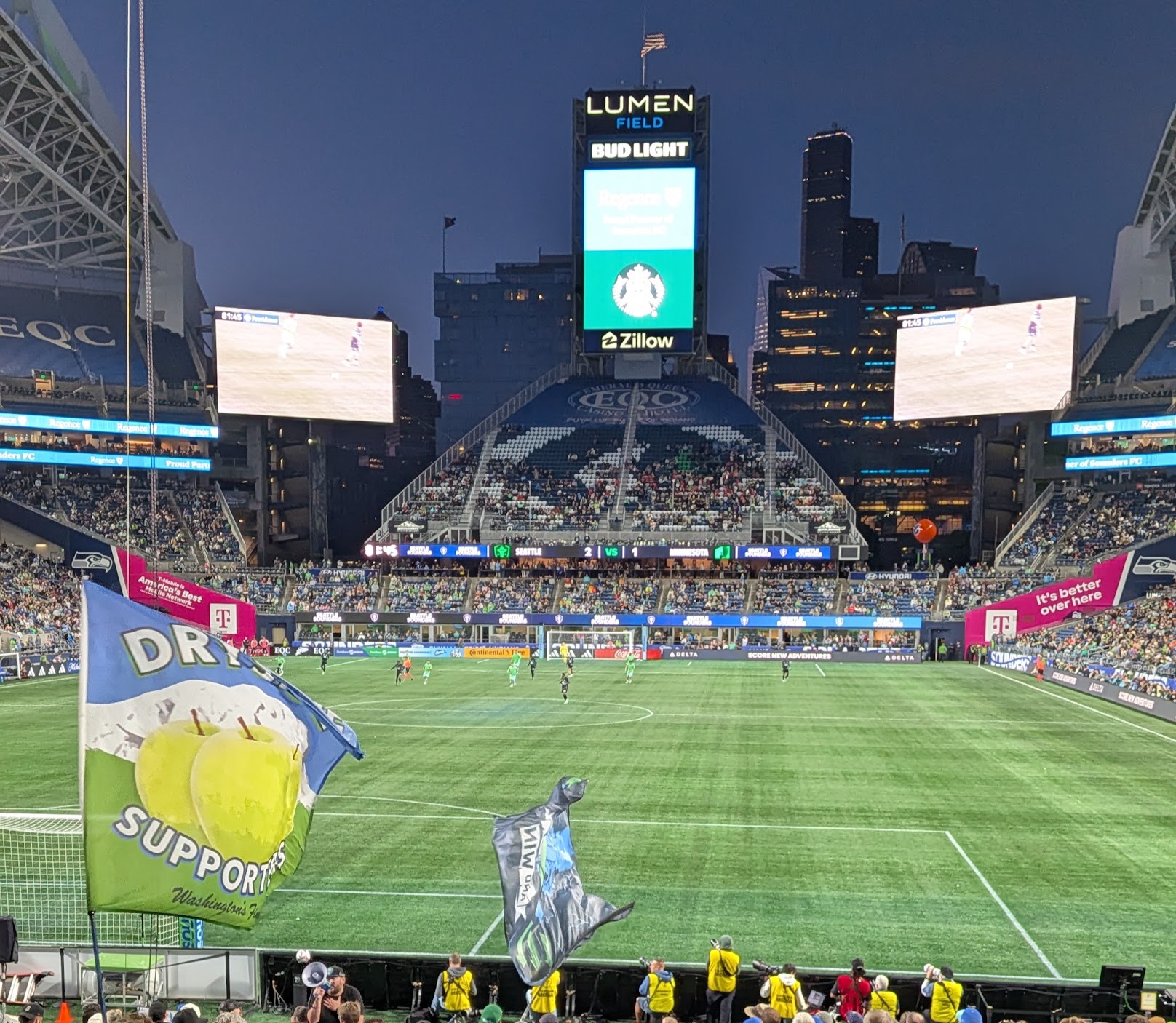 Football match at Lumen Field