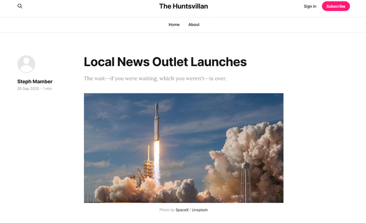 The Huntsvillan makes it to one year