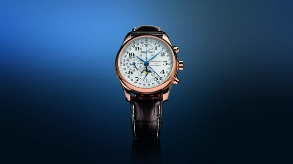 Longines rose gold Chronograph Moonphase