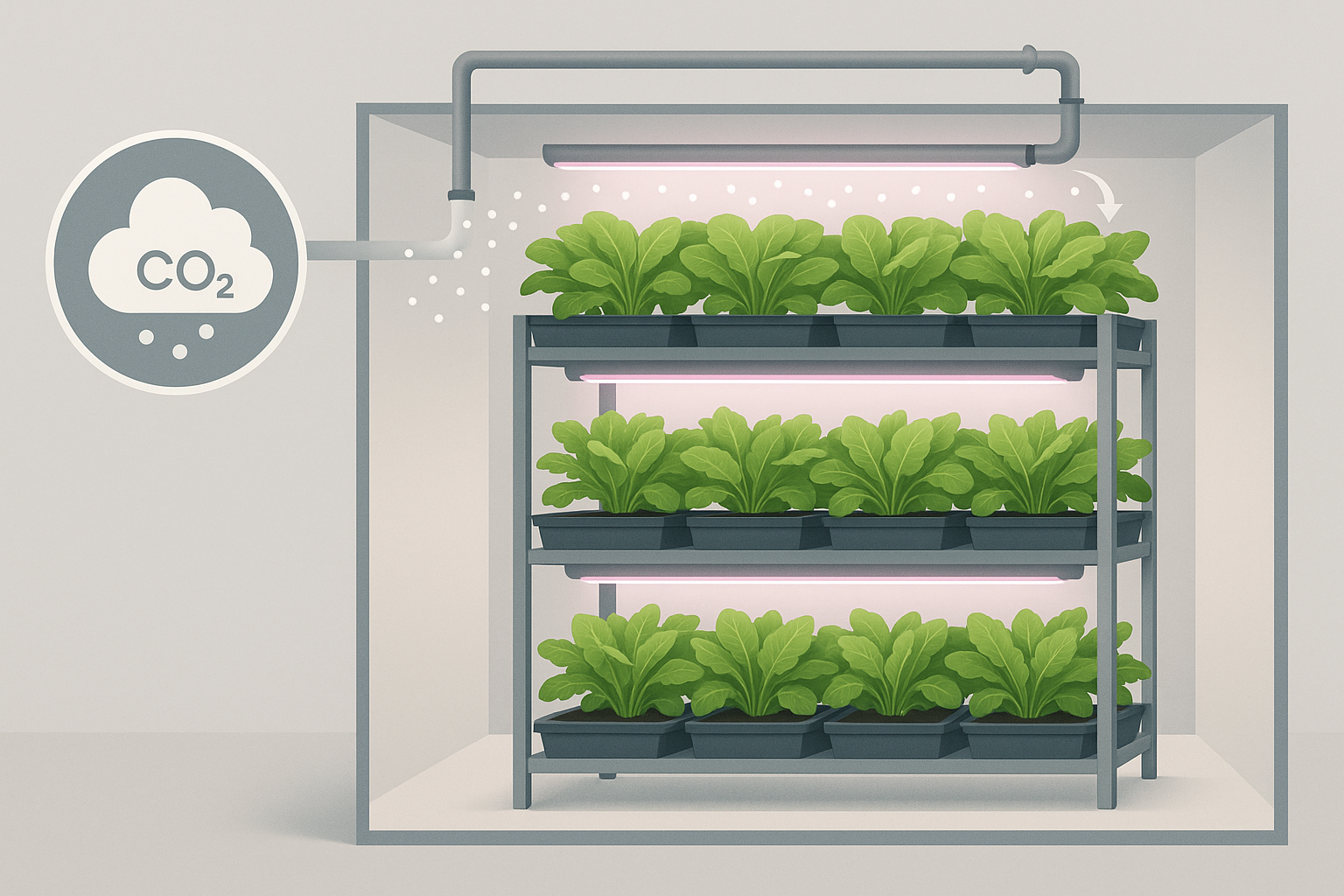 CO₂ Effects on Plant Growth and Yield in Indoor Farms