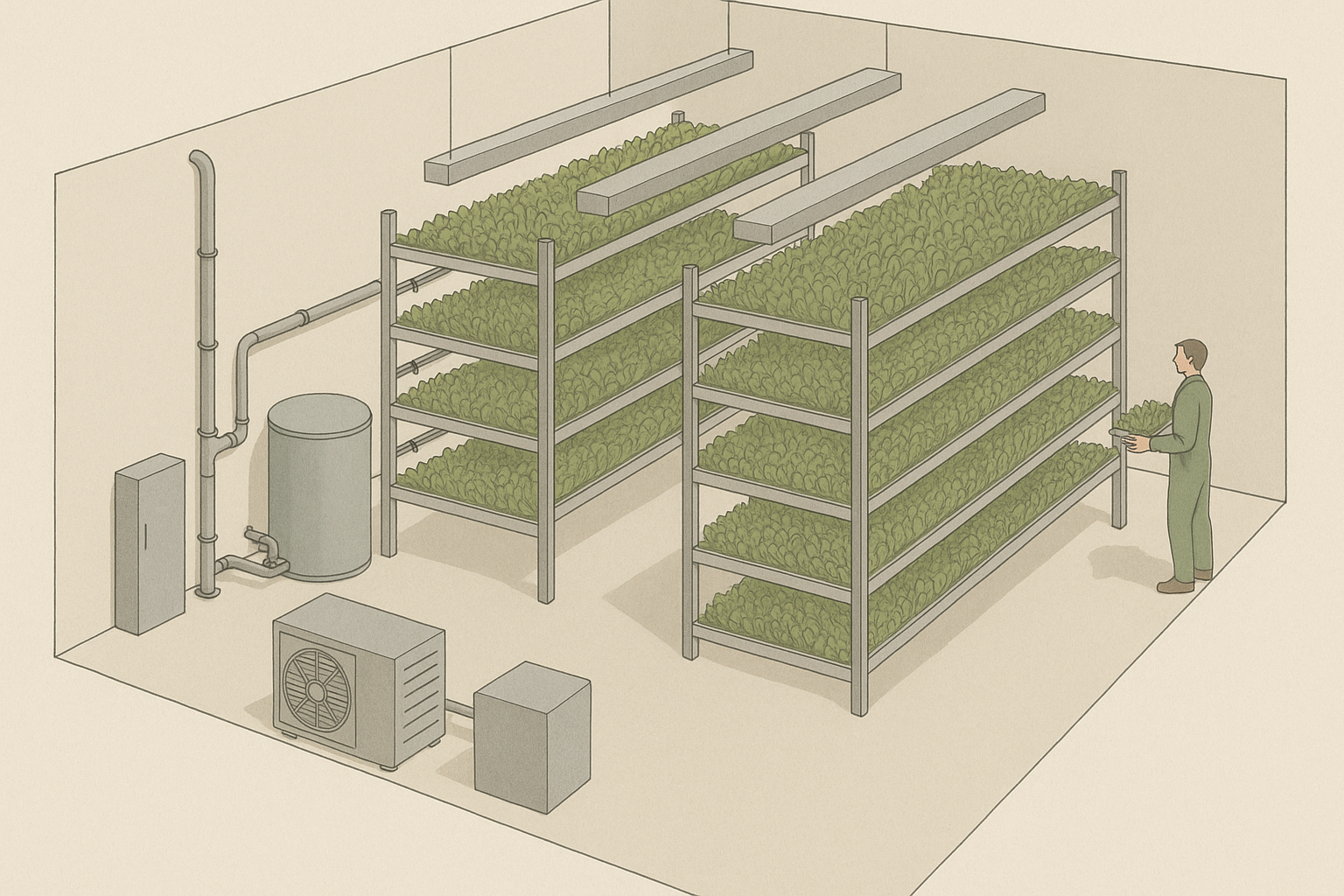 Planning Layout and Space in CEA and Vertical Farm Systems