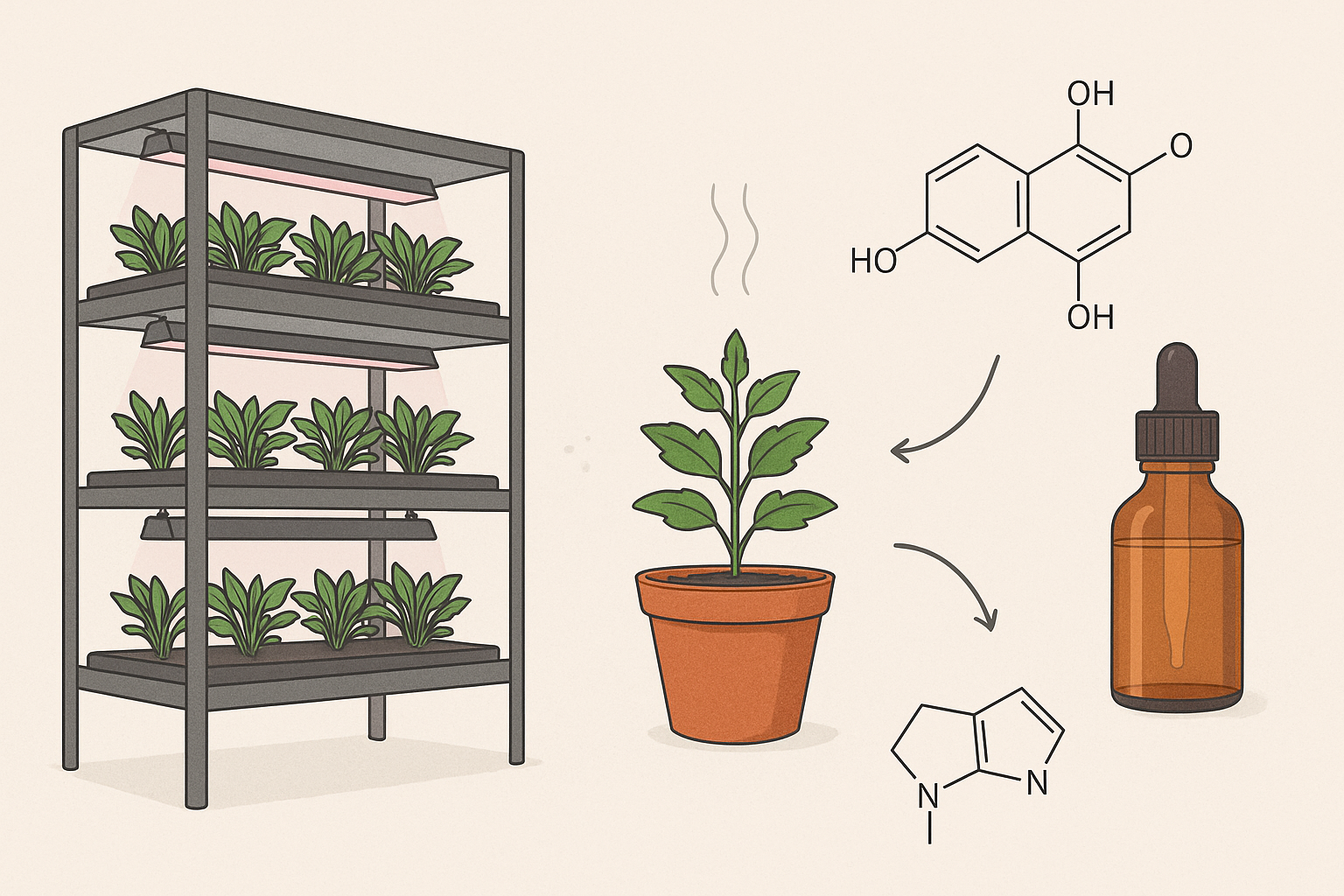 Using Plant Stress for the Production of Novel Compounds in CEA