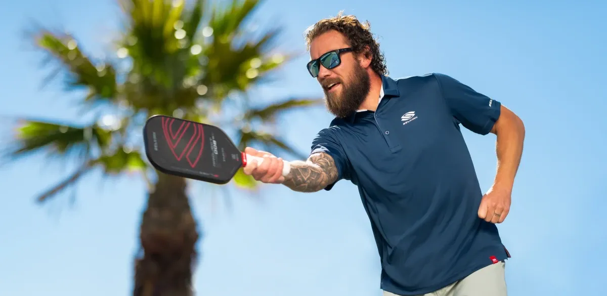 Pickleball player wearing Selkirk Spring Collection