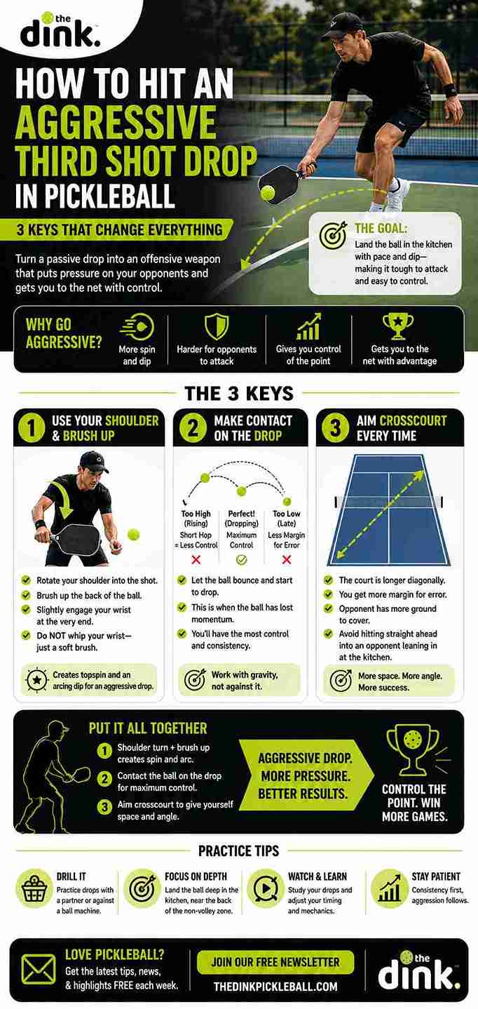 How to Hit an Aggressive Third Shot Drop in Pickleball