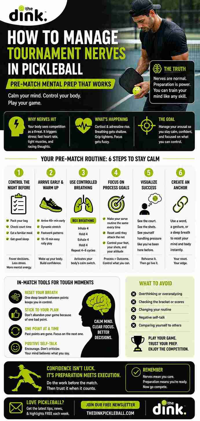 How to Manage Tournament Nerves in Pickleball